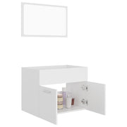 Conjunto de muebles de baño 2 piezas contrachapada blanco v2674 - Vetonek