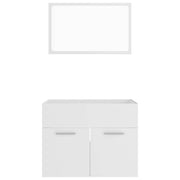 Conjunto de muebles de baño 2 piezas contrachapada blanco v2674 - Vetonek