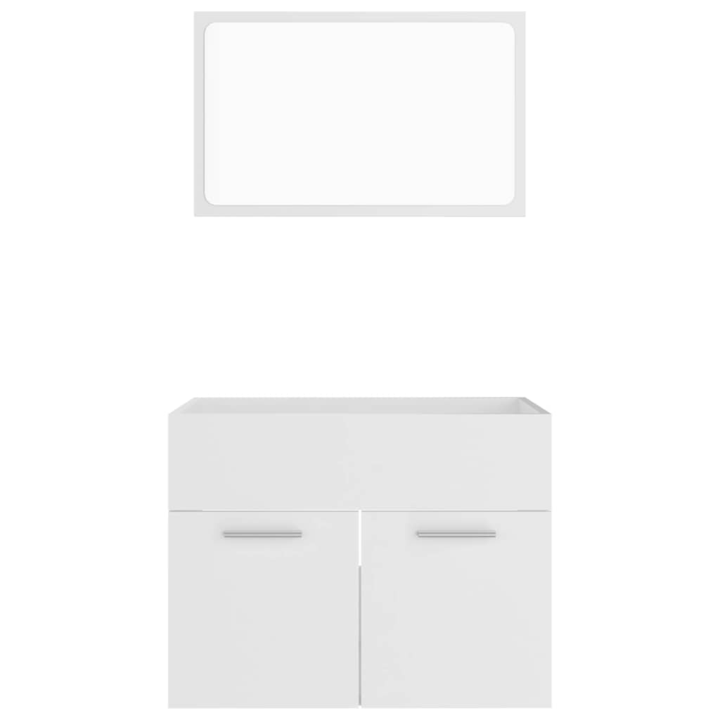 Conjunto de muebles de baño 2 piezas contrachapada blanco v2674 - Vetonek