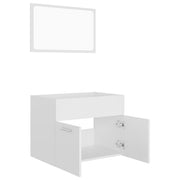 Conjunto de muebles de baño 2 piezas contrachapada blanco v2674 - Vetonek
