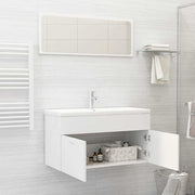 Conjunto de muebles de baño 2 piezas contrachapada blanco v2858 - Vetonek