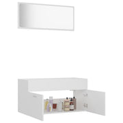 Conjunto de muebles de baño 2 piezas contrachapada blanco v2858 - Vetonek