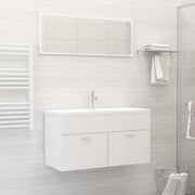 Conjunto de muebles de baño 2 piezas contrachapada blanco v2858 Vetonek