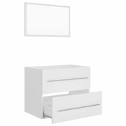 Conjunto de muebles de baño 2 piezas contrachapada blanco v3039 - Vetonek