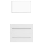Conjunto de muebles de baño 2 piezas contrachapada blanco v3039 - Vetonek