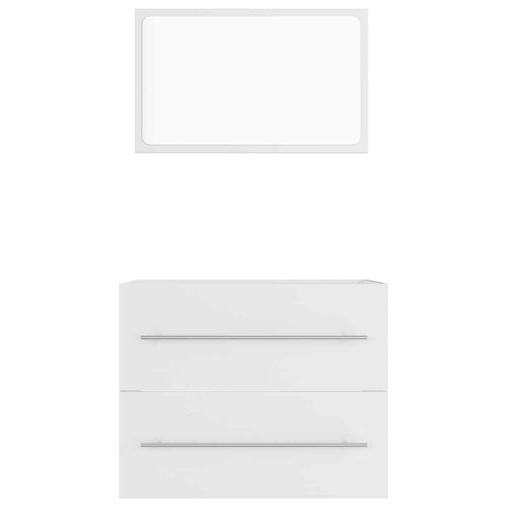 Conjunto de muebles de baño 2 piezas contrachapada blanco v3039 - Vetonek