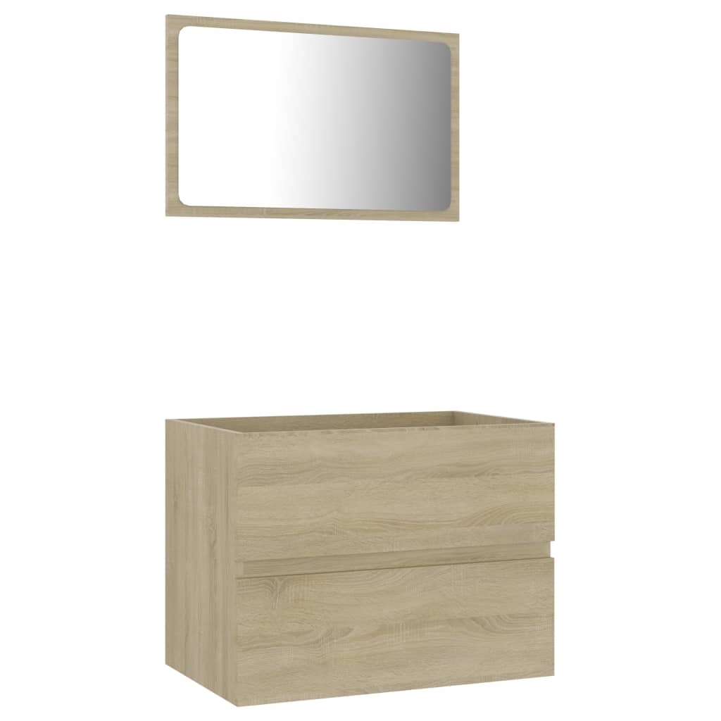 Set de muebles de baño 2 pzas madera roble Nexus vidaXL