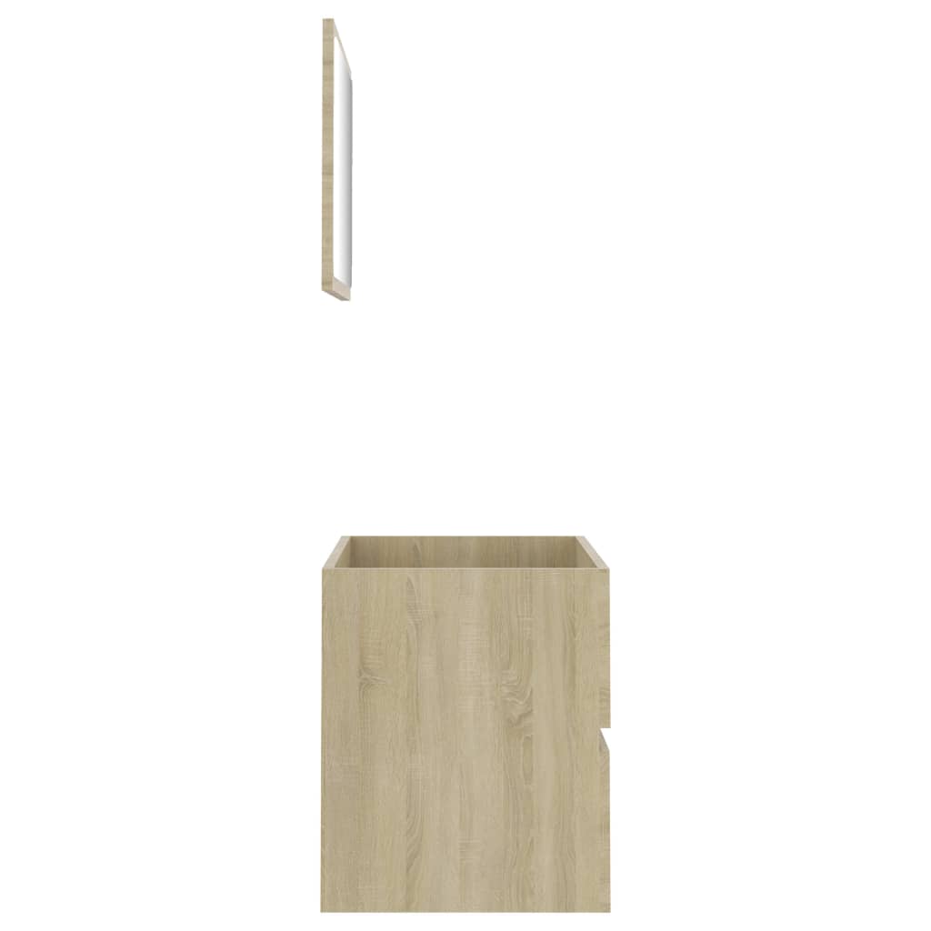 Set de muebles de baño 2 pzas madera roble Nexus vidaXL