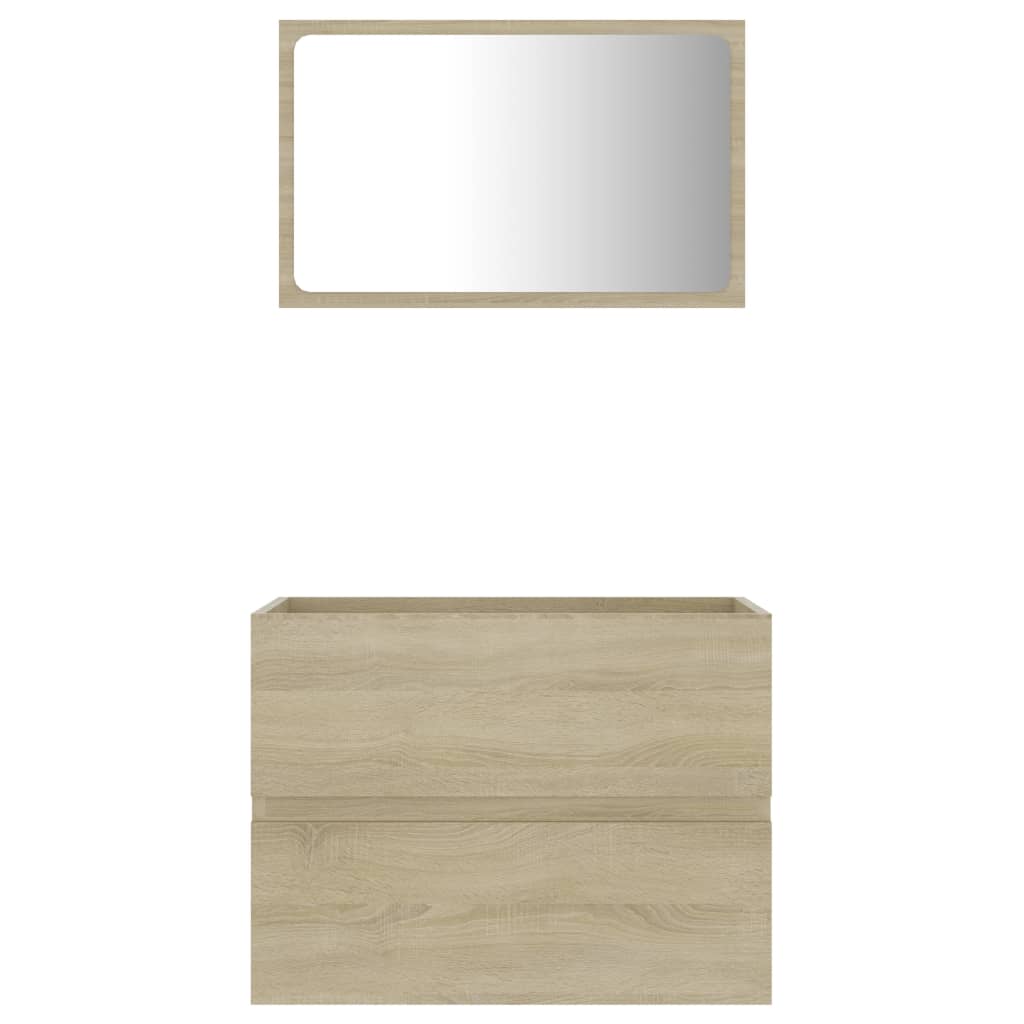 Set de muebles de baño 2 pzas madera roble Nexus vidaXL