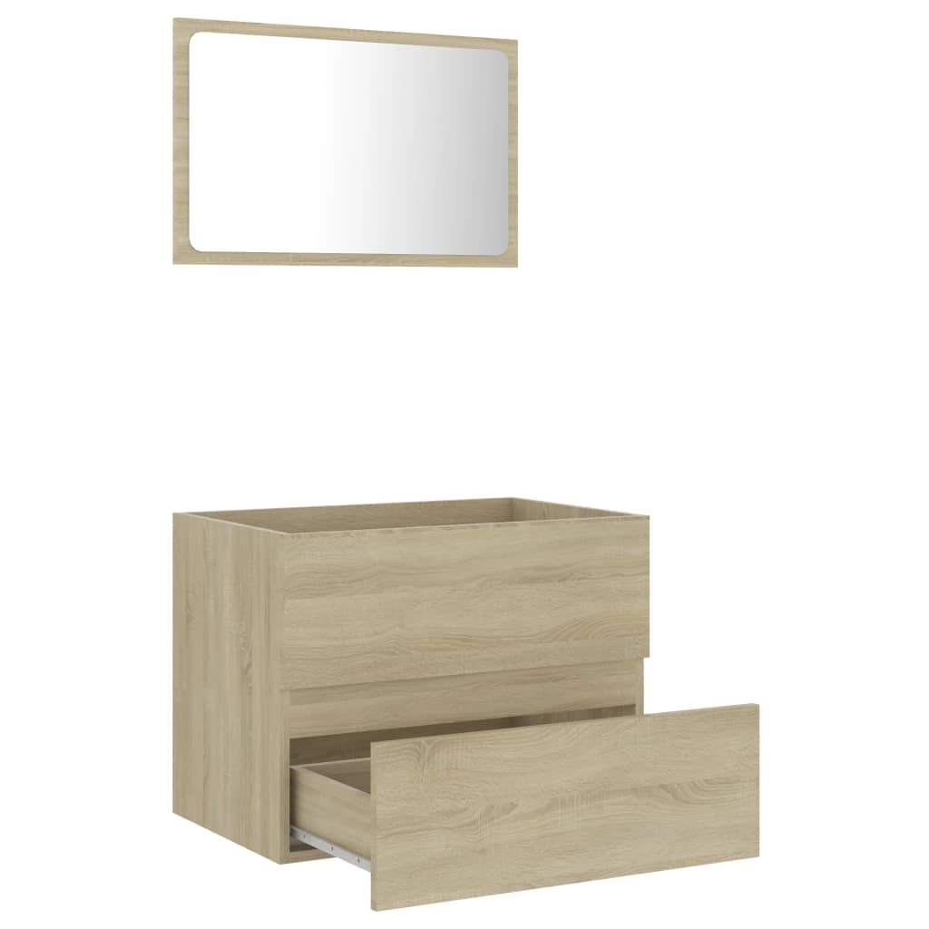 Set de muebles de baño 2 pzas madera roble Nexus vidaXL