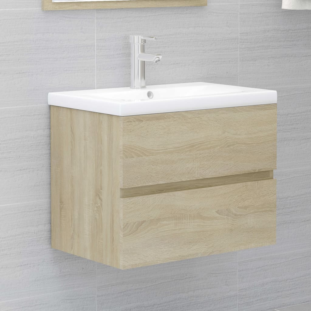 Set de muebles de baño 2 pzas madera roble Nexus vidaXL