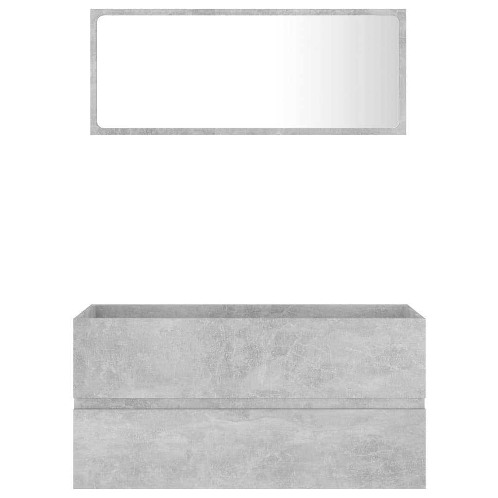 Set muebles de baño 2 piezas madera gris hormigón vidaXL