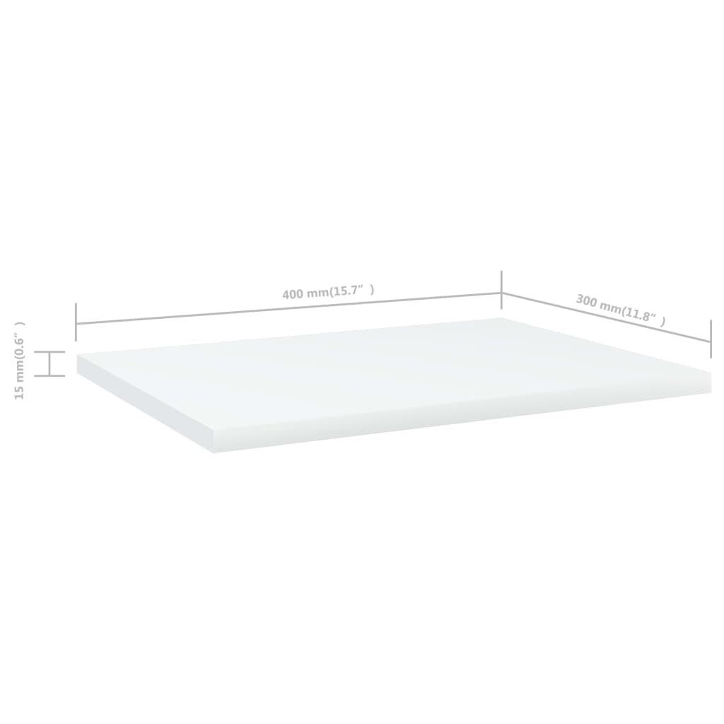 Estantes para estantería 8 uds blanco 40x30x1,5cm vidaXL