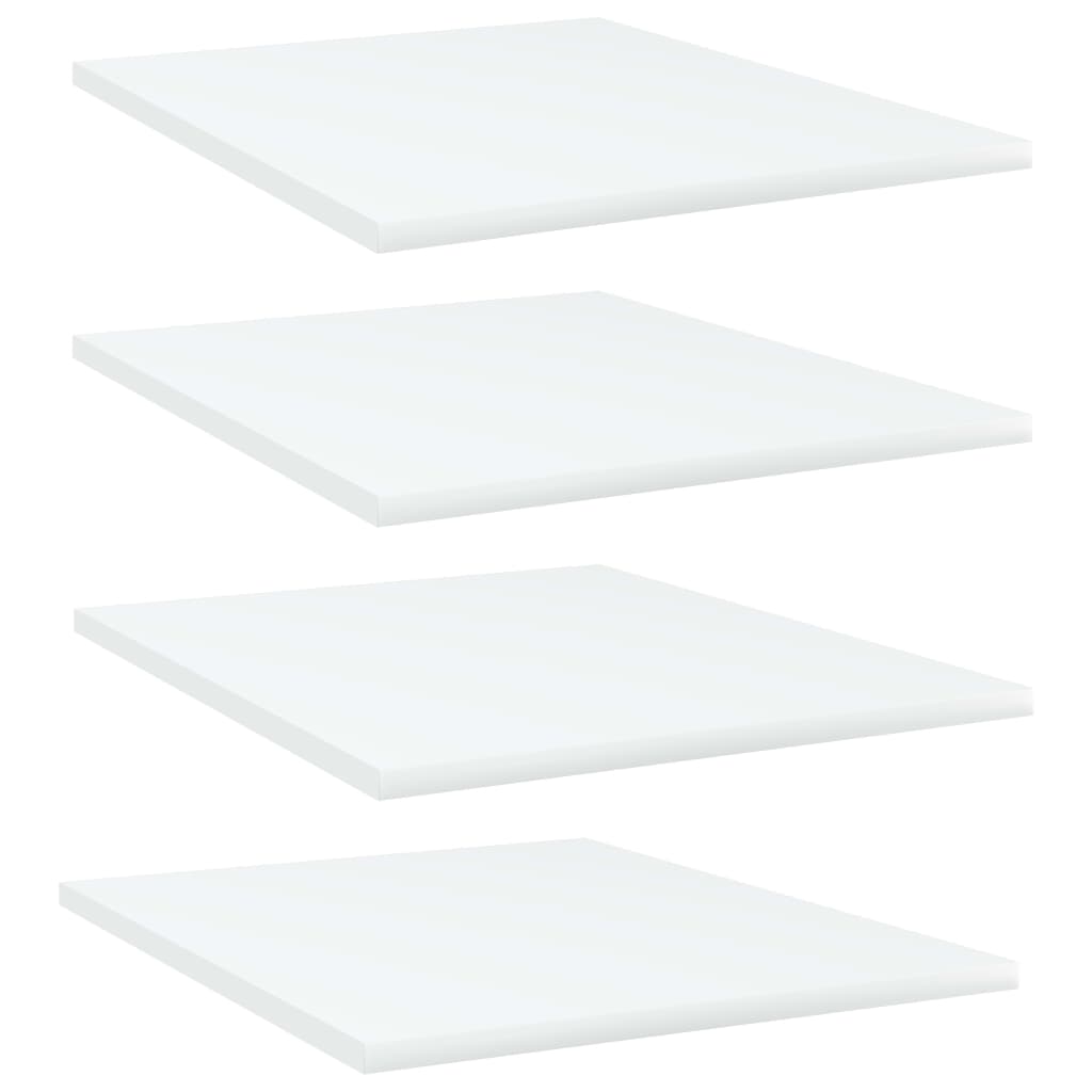 Vetonek Estantes para estantería 4 uds contrachapada blanco 40x50x1,5cm