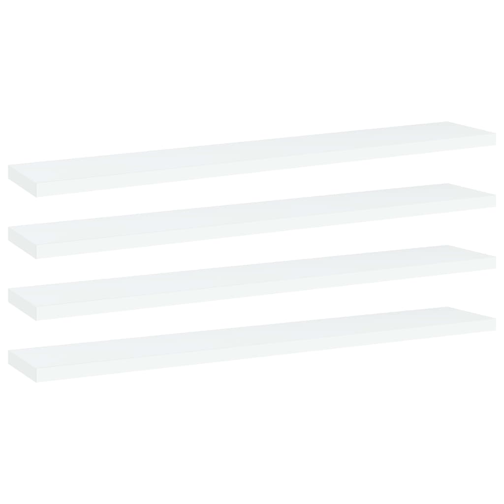 Vetonek Estantes para estantería 4 uds contrachapada blanco 60x10x1,5cm