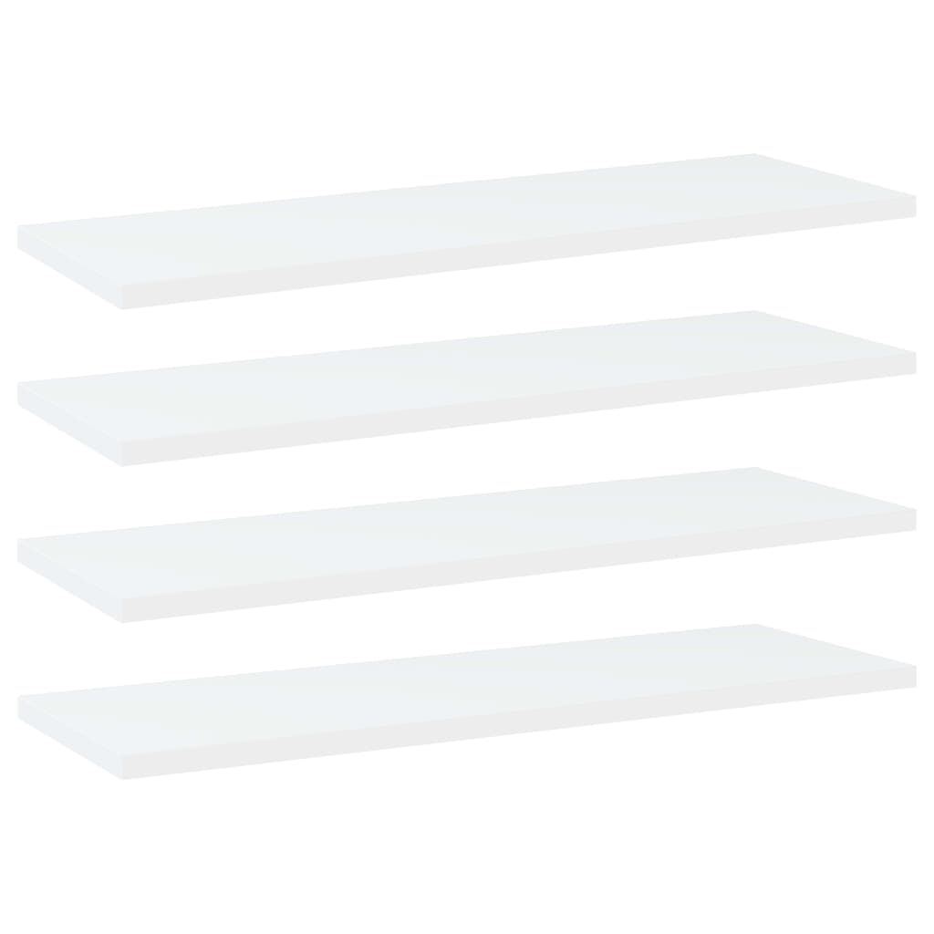 Vetonek Estantes para estantería 4 uds contrachapada blanco 60x20x1,5cm