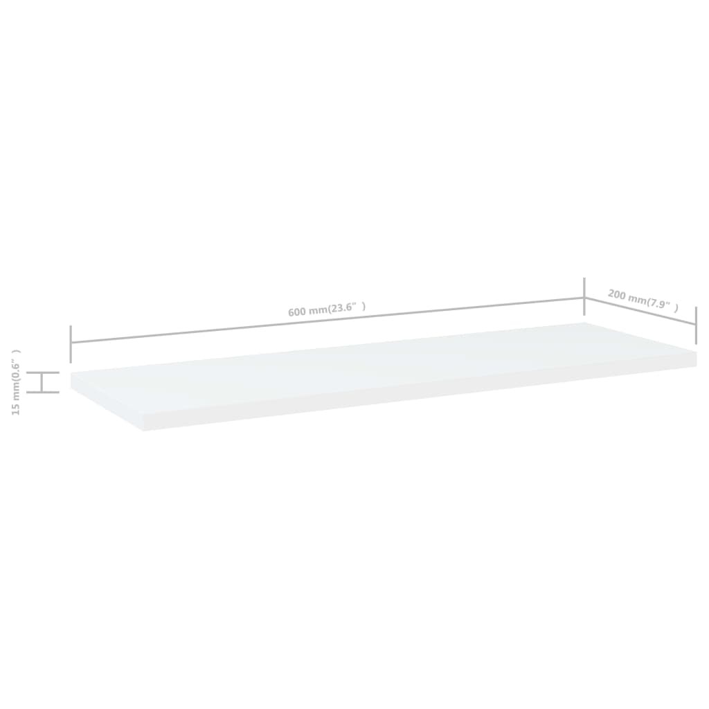 Estantes para estantería 4 uds blanco 60x20x1,5cm vidaXL