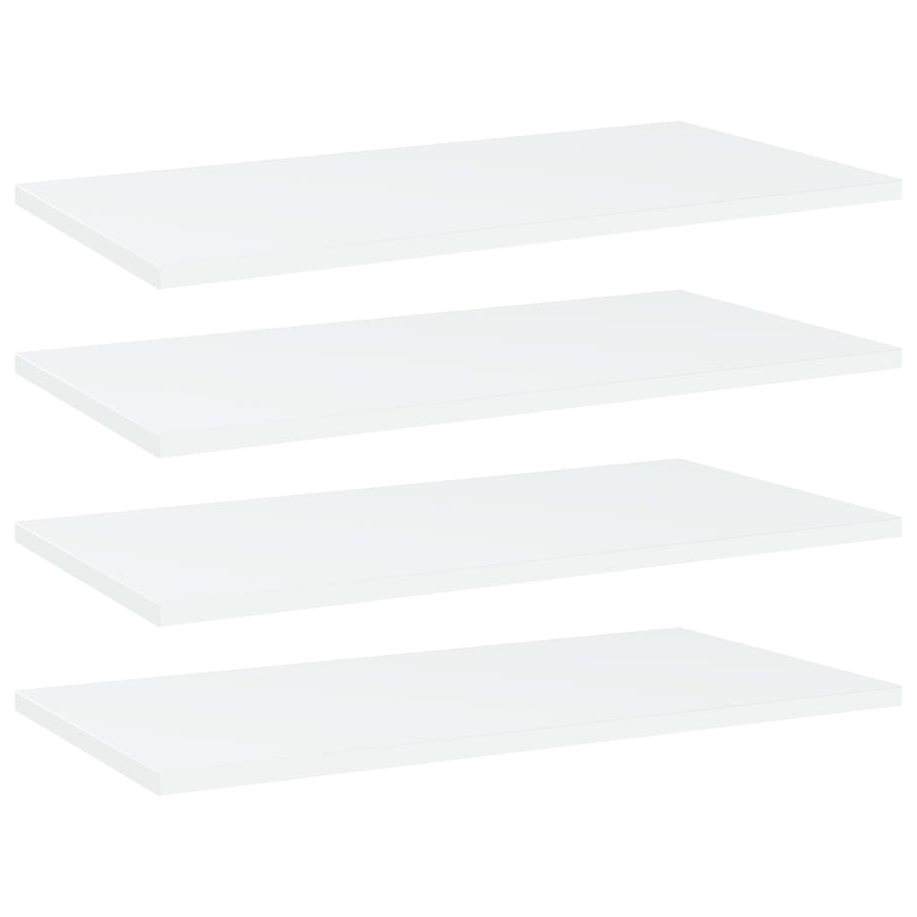 Vetonek Estantes para estantería 4 uds contrachapada blanco 60x30x1,5cm