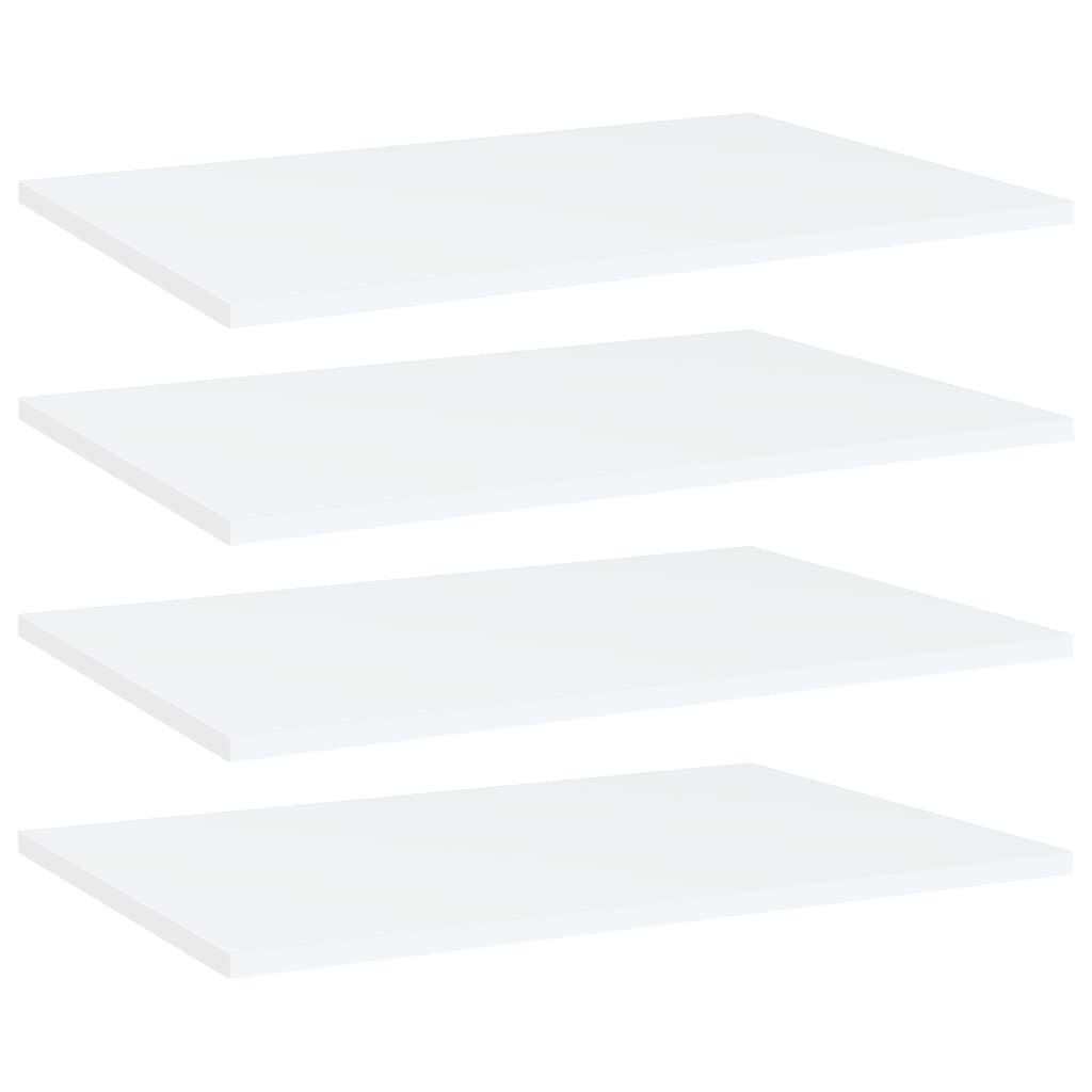 Vetonek Estantes para estantería 4 uds contrachapada blanco 60x40x1,5cm