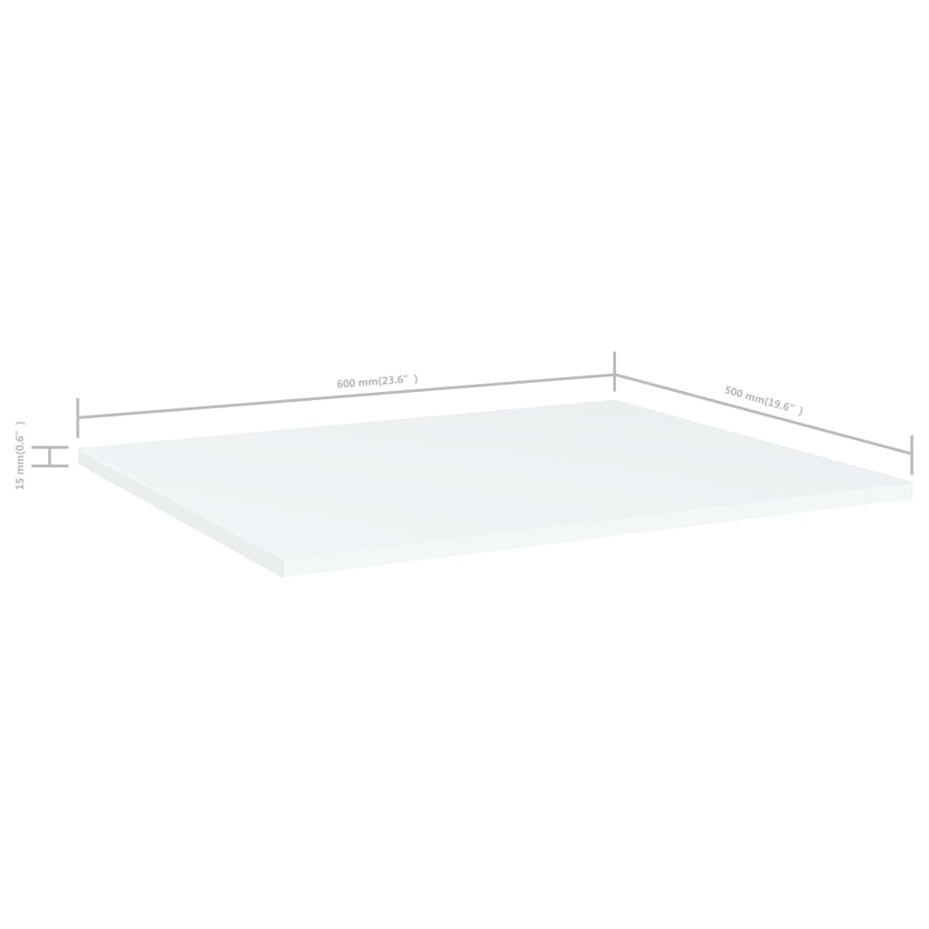 Estantes para estantería 4 uds blanco 60x50x1,5cm vidaXL