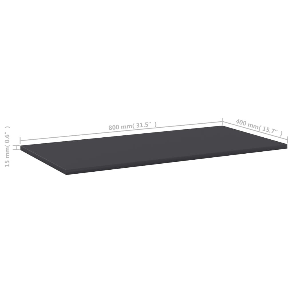 Estantes para estantería 8 uds gris 80x40x1,5 cm vidaXL