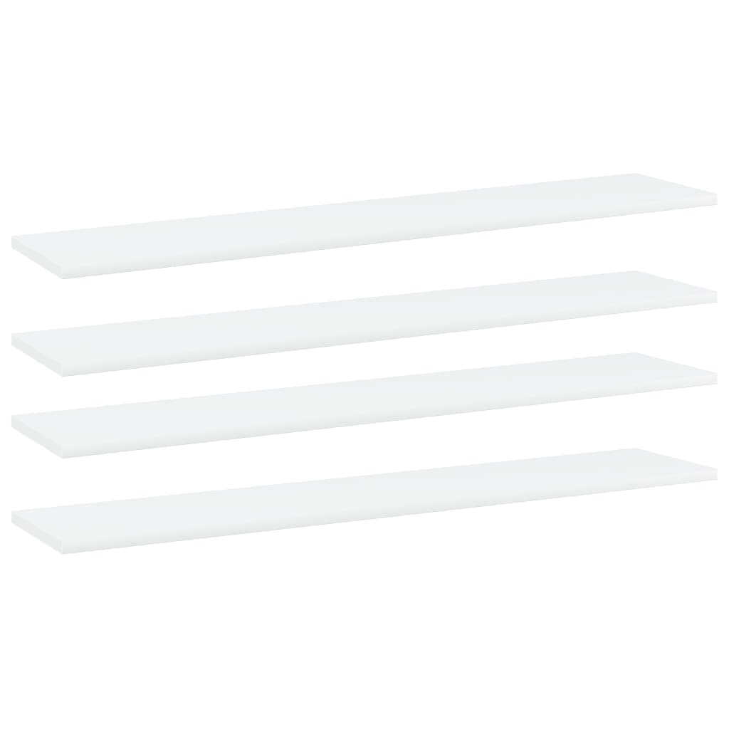 Vetonek Estantes para estantería 4uds contrachapada blanco 100x20x1,5cm