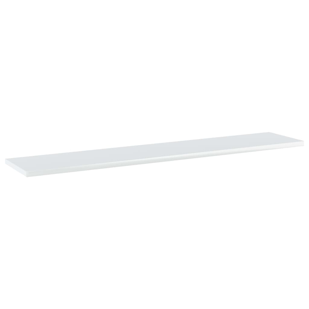 Estante para estantería 8 uds madera blanco brillo 100x20x1,5cm vidaXL