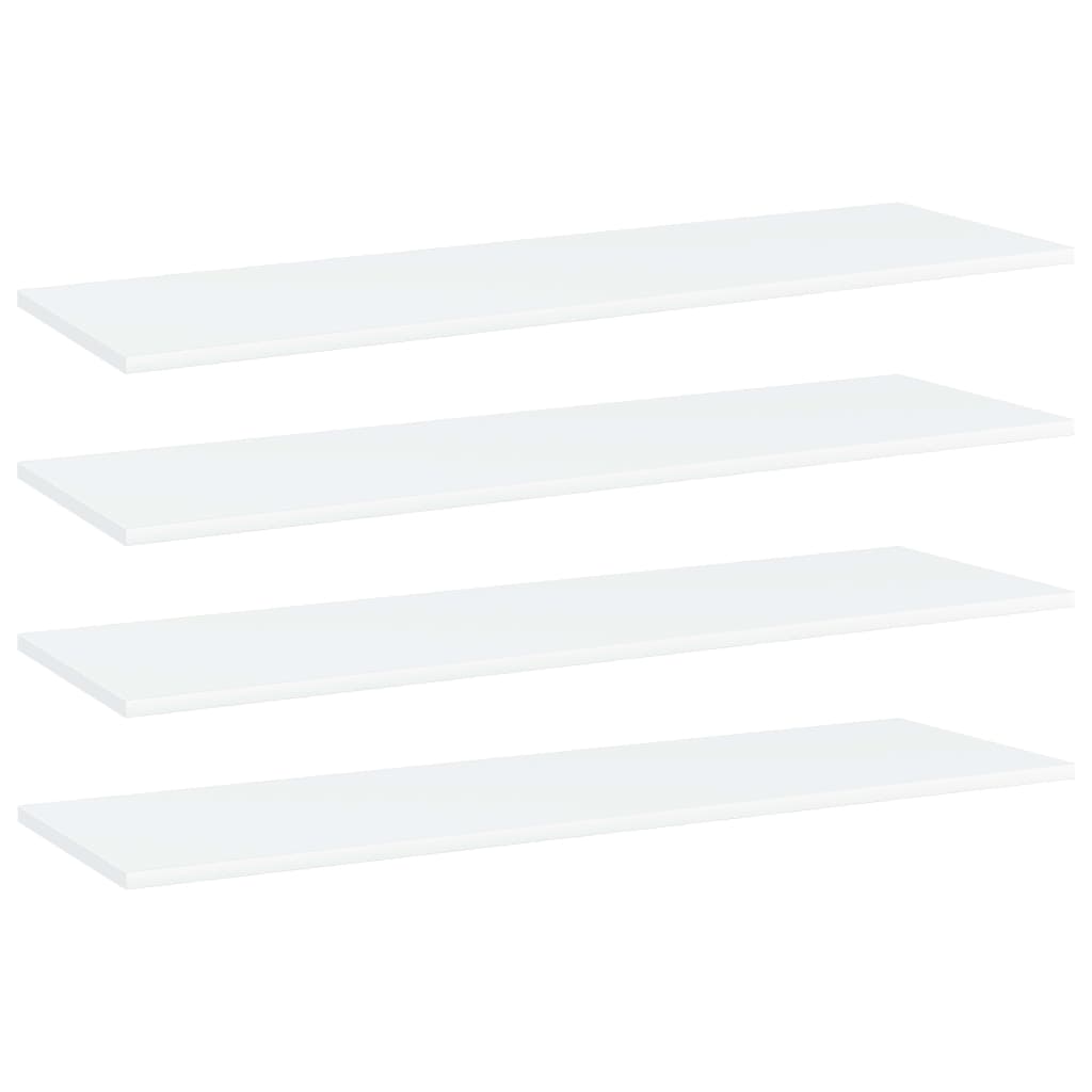 Vetonek Estantes para estantería 4uds contrachapada blanco 100x30x1,5cm