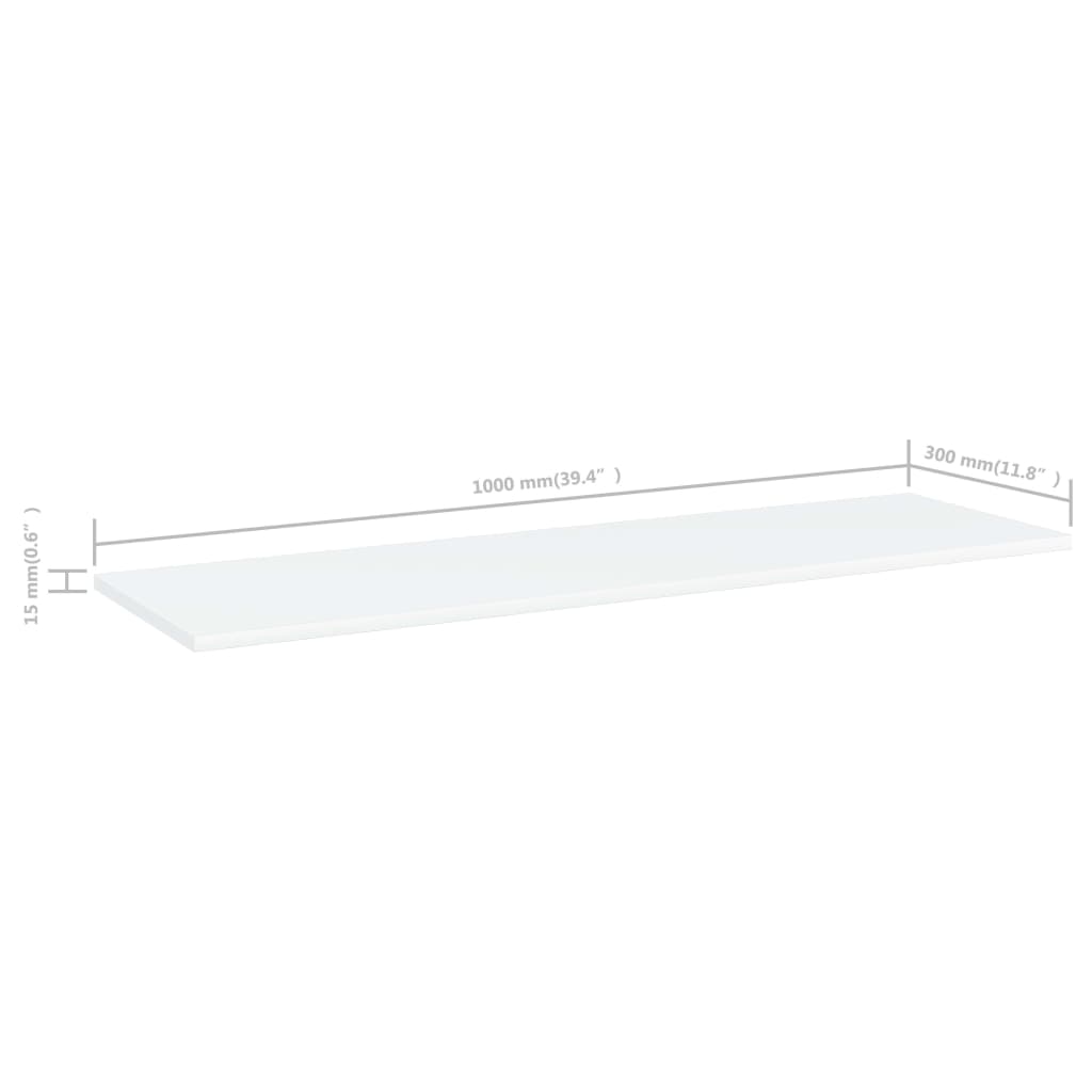 Estantes para estantería 4uds blanco 100x30x1,5cm vidaXL