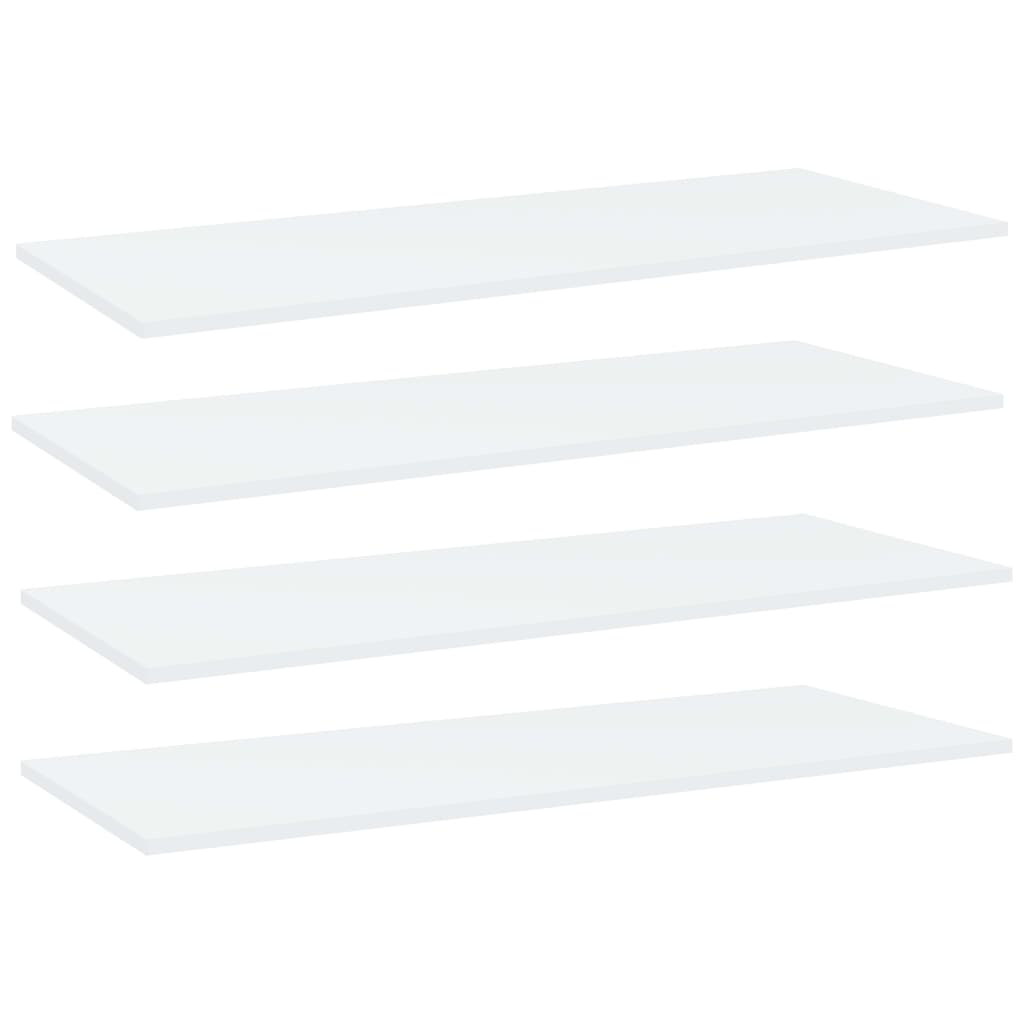 Vetonek Estantes para estantería 4uds contrachapada blanco 100x40x1,5cm