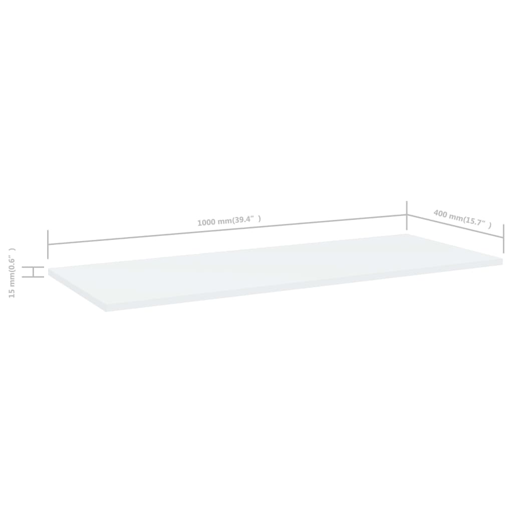 Estantes para estantería 4uds blanco 100x40x1,5cm vidaXL