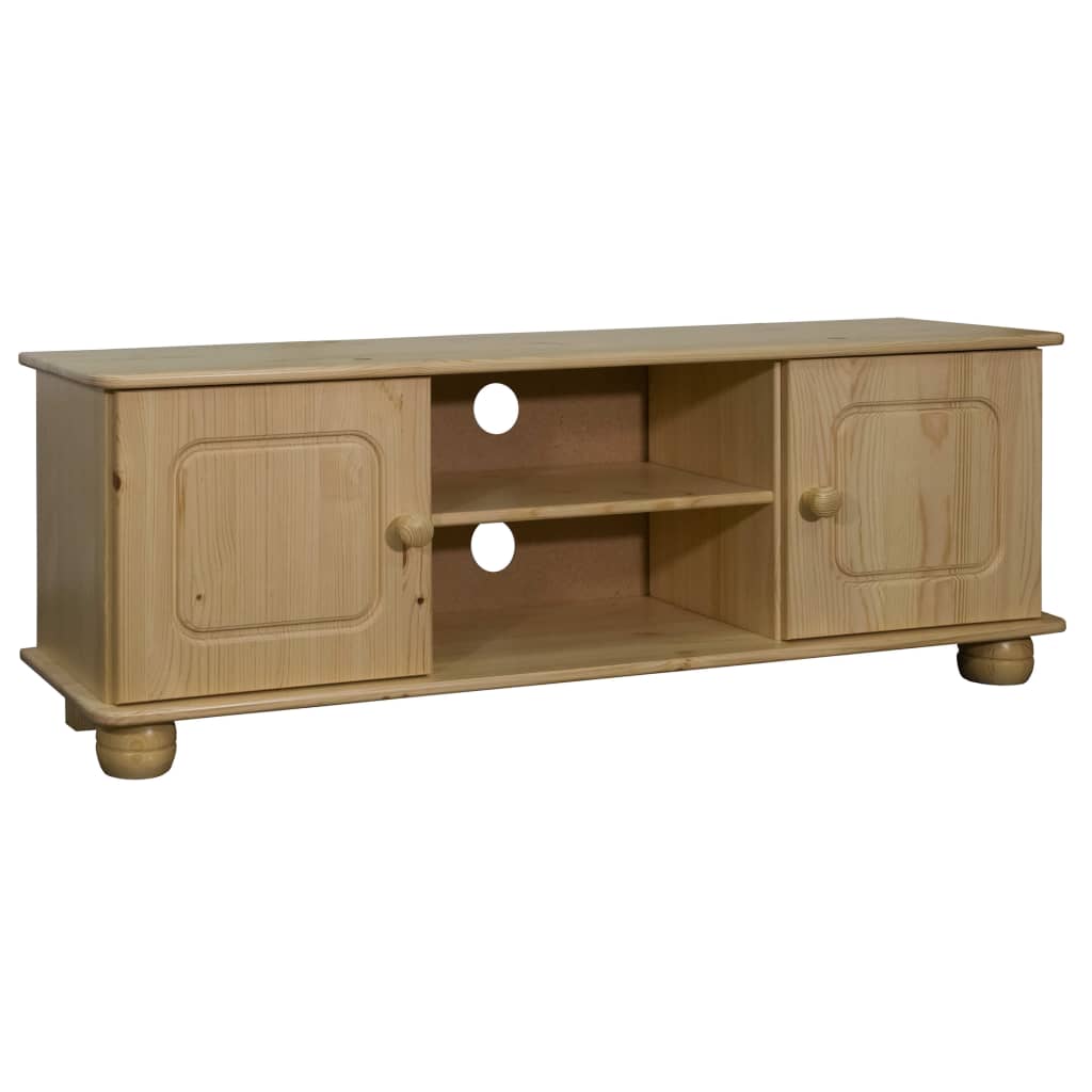 Vetonek Mueble para TV de madera maciza de pino 115x29x40 cm