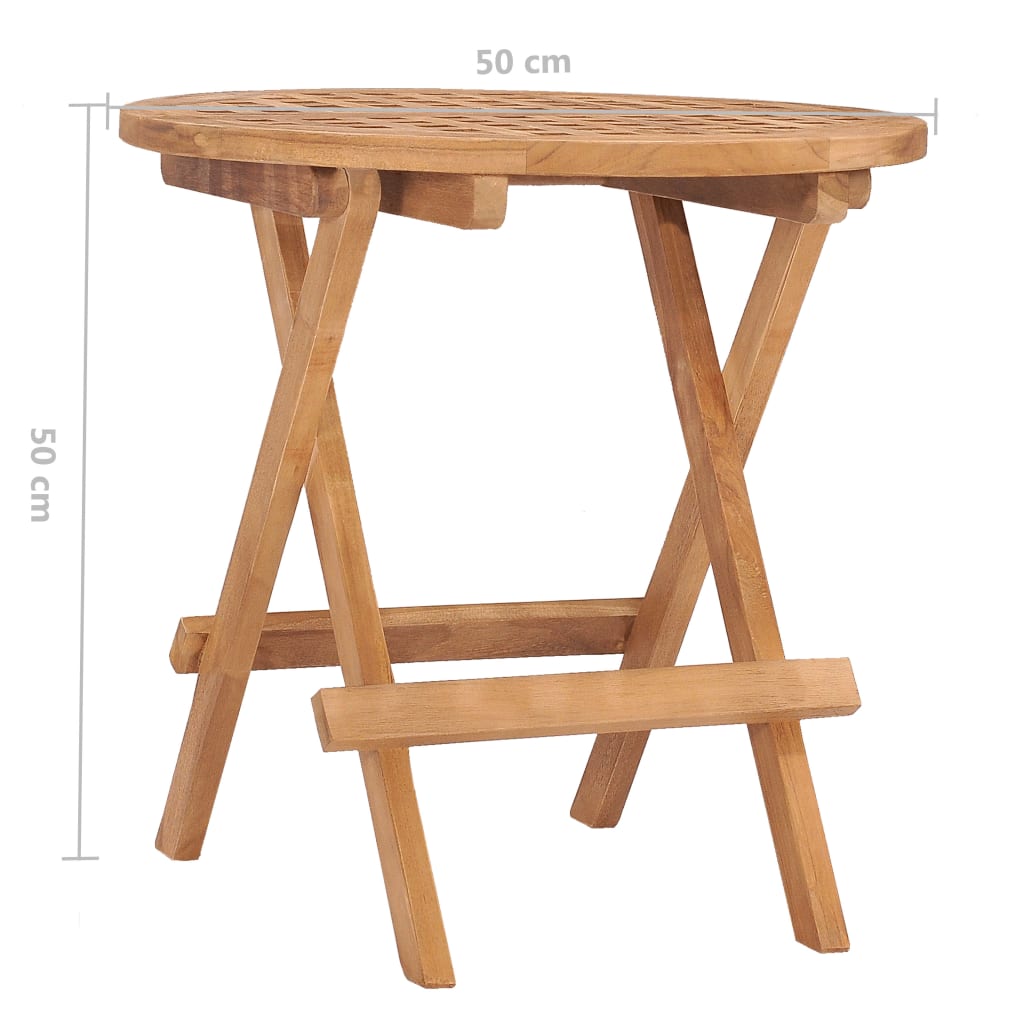 Set comedor de jardín plegable 3 piezas madera de teca cojines vidaXL