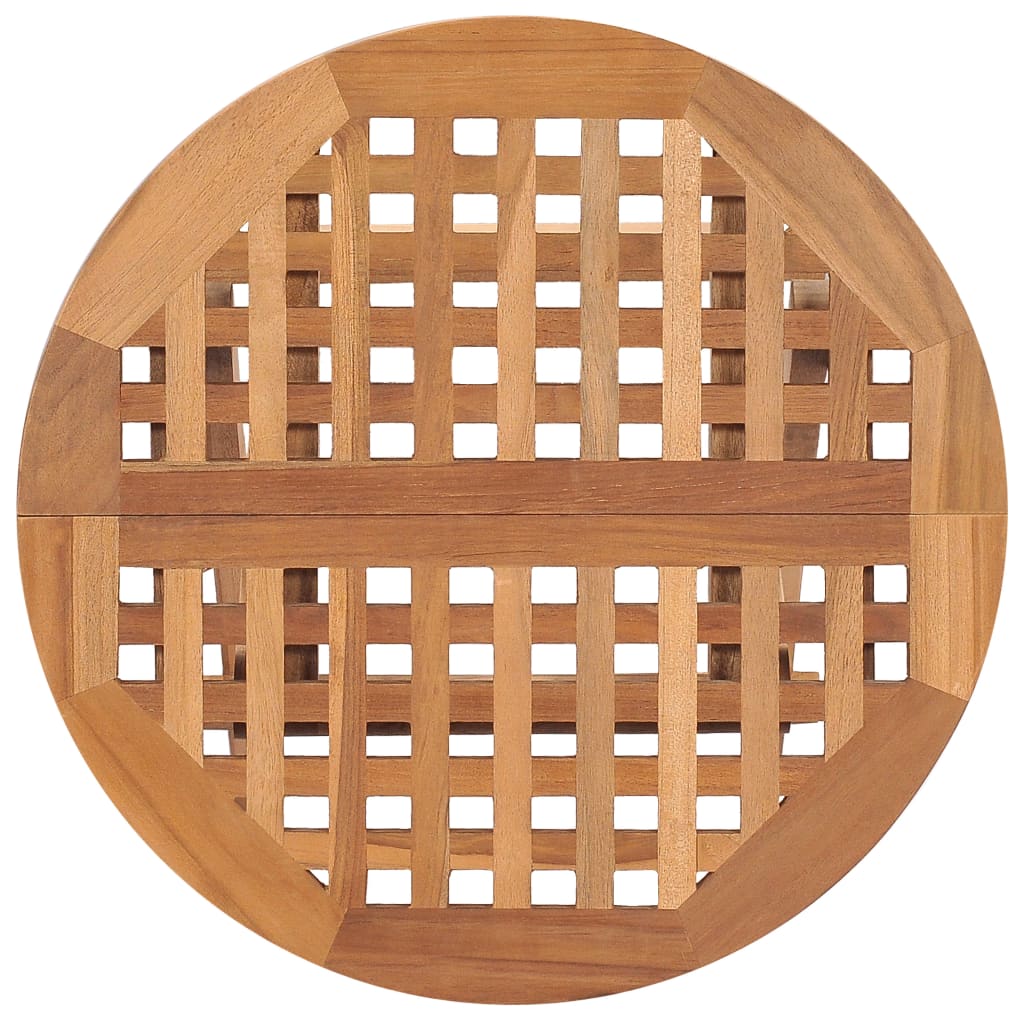 Set comedor de jardín plegable 3 piezas madera de teca cojines - Vetonek