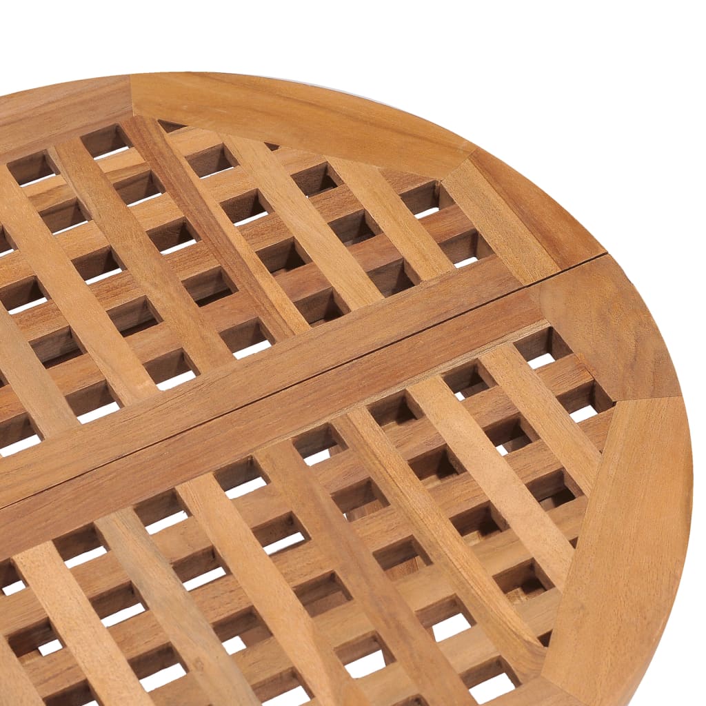 Set comedor de jardín plegable 3 piezas madera de teca cojines - Vetonek