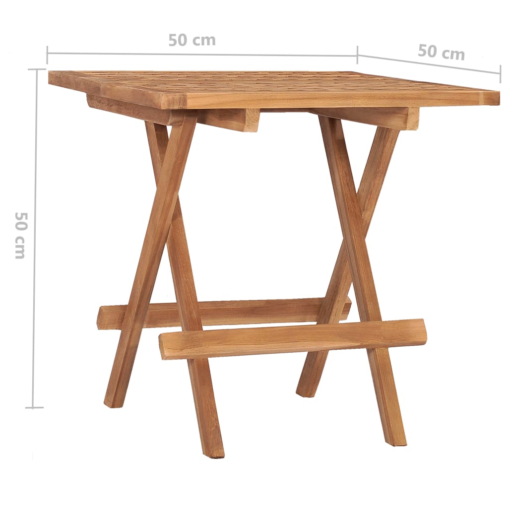 Set comedor de jardín plegable 3 piezas madera de teca cojines vidaXL