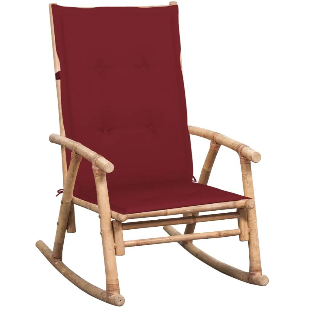 Rocking chair with bamboo cushion V8369 Vetonek