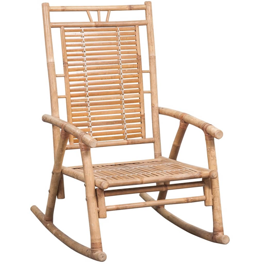 Rocking chair with bamboo cushion V8376 Vetonek