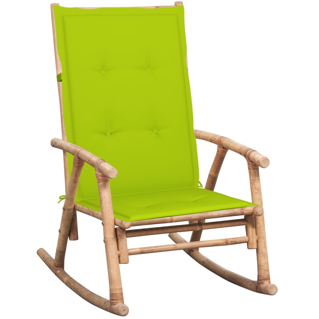 Rocking chair with bamboo cushion V8383 Vetonek