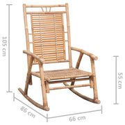 Rocking chair with bamboo cushion V8475 Vetonek
