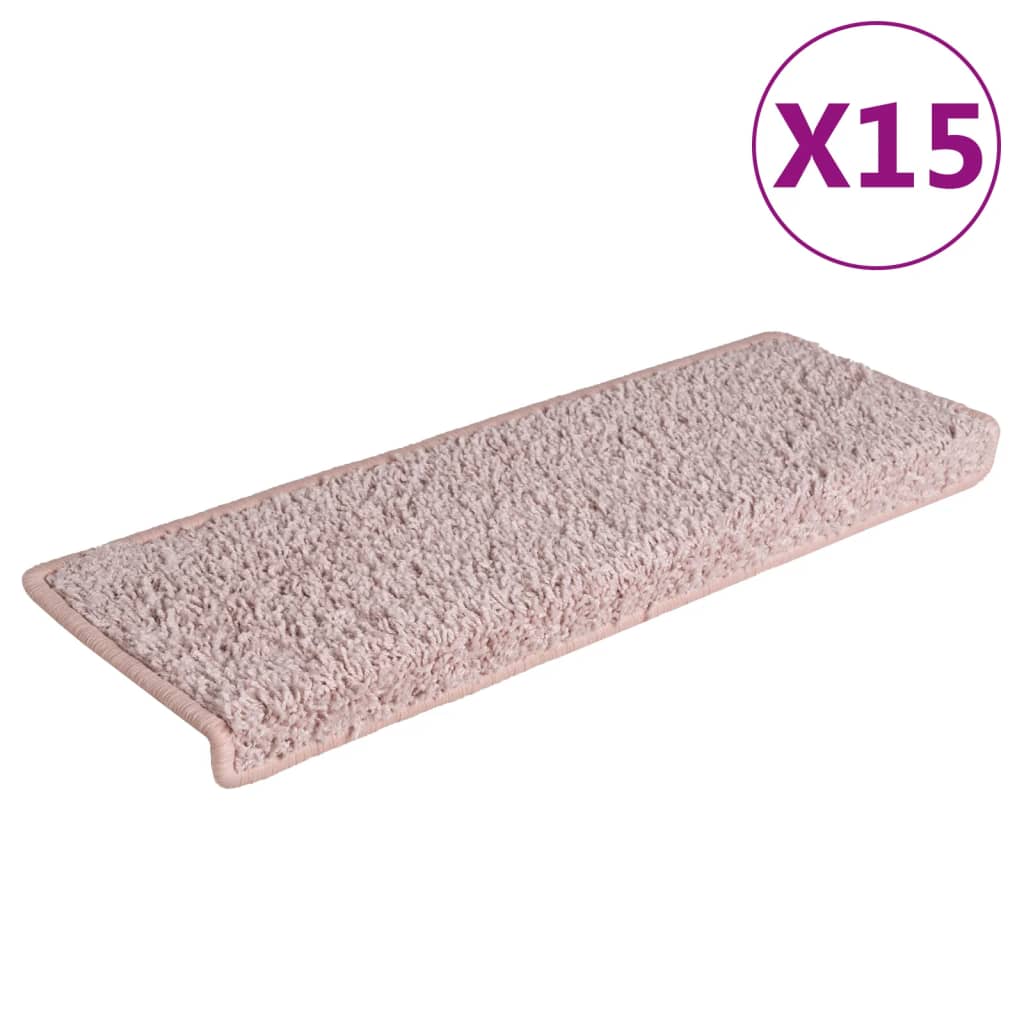 15ds Branco e rosa Carpetas de escada 65x21x4cm