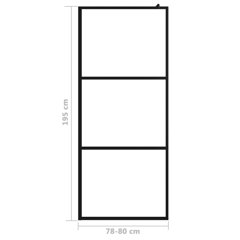 Écran de douche accessible ESG Clear Black 80x195 cm