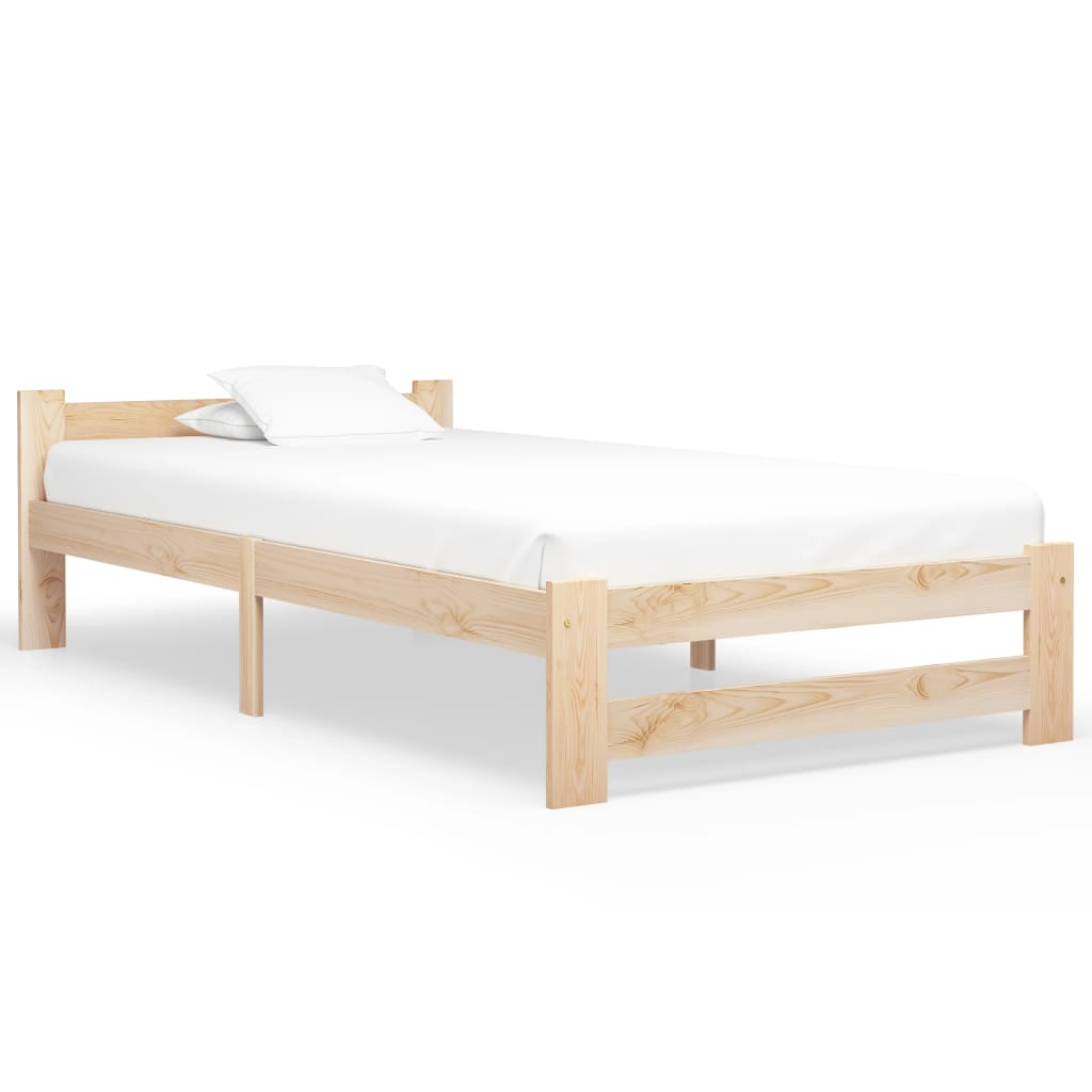 Estructura de cama sin colchón madera maciza de pino 90x200 cm v9747 Vetonek