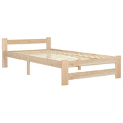 Vetonek Estructura de cama sin colchón madera maciza de pino 90x200 cm