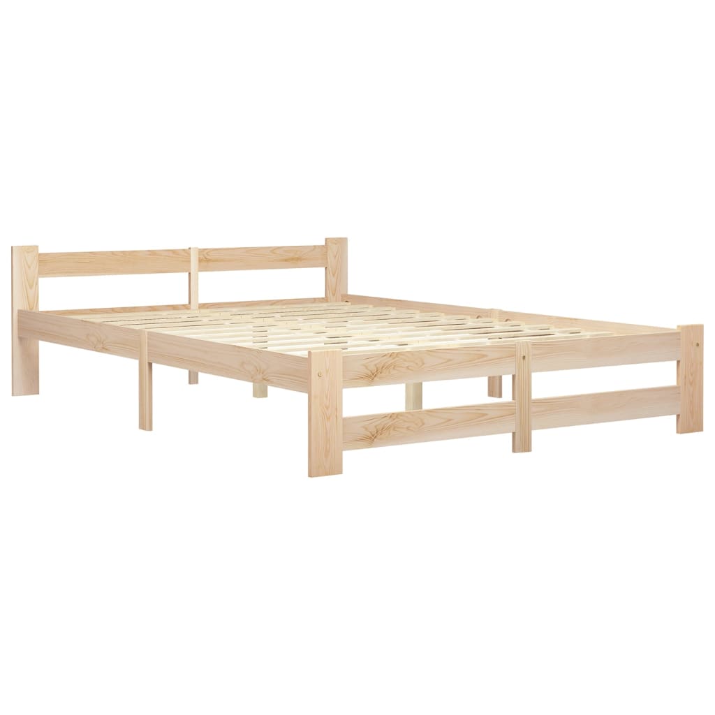 Estructura de cama sin colchón madera maciza de pino 160x200 cm vidaXL