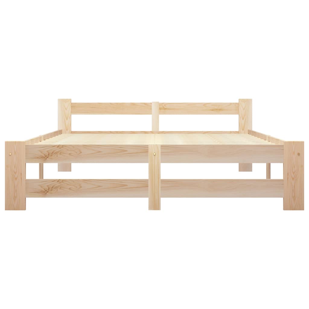 Estructura de cama sin colchón madera maciza de pino 160x200 cm vidaXL