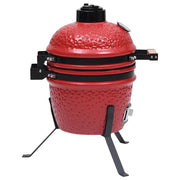 2 en 1 barbacoa ahumadora kamado de cerámica rojo 56 cm v0378 - Vetonek
