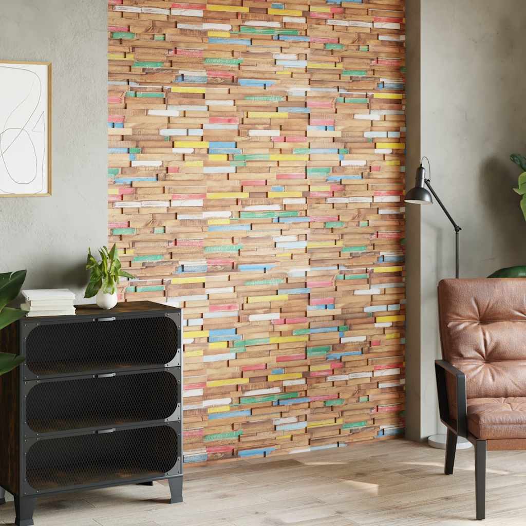 Paneles revestimiento pared 10 uds madera maciza teca 1,03 m² v0569 Vetonek