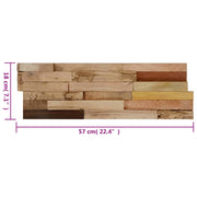 Paneles de revestimiento de pared madera teca maciza 10 unidades - Vetonek