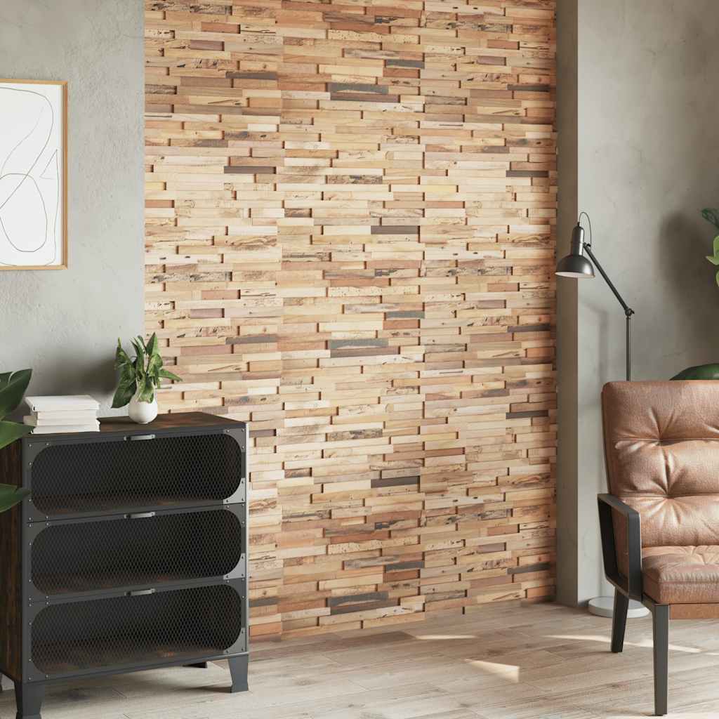 Paneles revestimiento pared 10 uds madera teca reciclada 1,03m² v0576 Vetonek